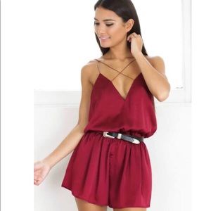 ShowPo Romper in Wine